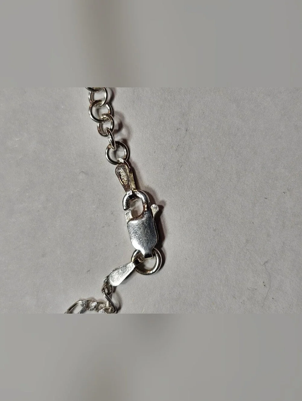 Vintage Sterling chain with Beautiful handmade Glass art Pendant